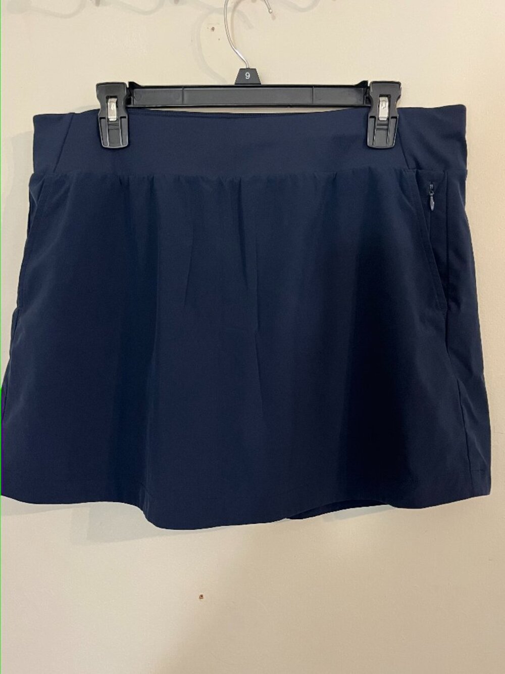 STYLUS Navy Blue Skort with Zippered Pockets Size L